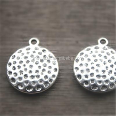 China ALLOY Golf Ball Charms Antique Silver Golf Ball Charm Pendants Sports Charm 22x19mm for sale