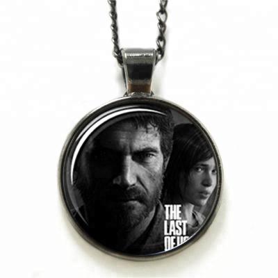 China ALLOY Joel And Ellie Necklace For The Last Of Us Gift Gamers Gift Photo Glass Cabochon Necklace for sale