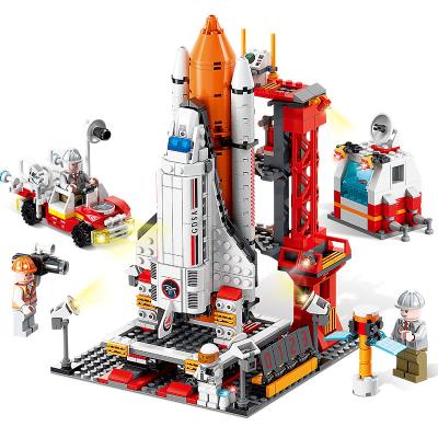 China DIY TOY Children's Early Education Assembled Particle Building Blocks Aircraft Space Rockets Model Puzzle Assembled Building Blocks Toys for sale