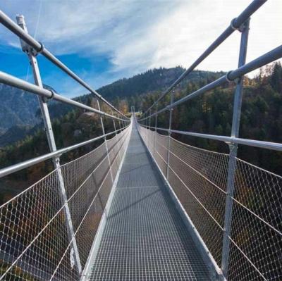 China Corrosion Resistance Durable And Strong Stainless Steel Cable Rope Mesh Bridge Fence Bridge Railing Wire Rope Mesh for sale