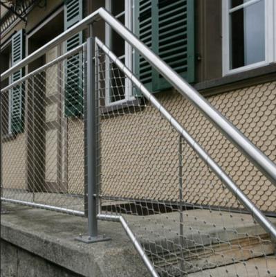 China Corrosion Resistance Protective Stainless Steel Railing Rope Mesh For Stair And Balcony Railing for sale