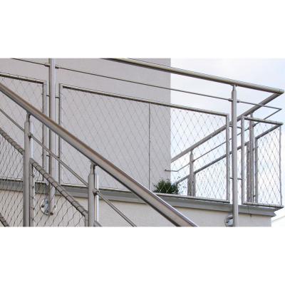 China Corrosion Resistance Stainless Steel Rope Mesh Staircase Railing For Protection for sale