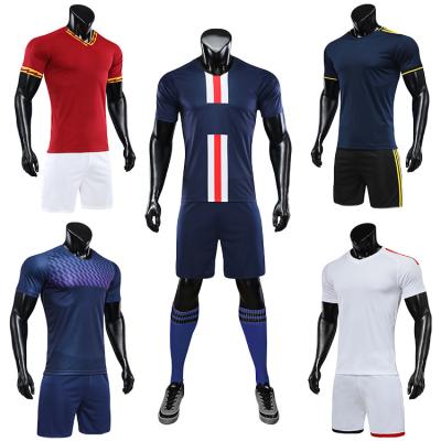 China New Black White Red Breathable Sports Jersey Factory Direct Selling Football Shirt Soccer Uniform Pattern for sale