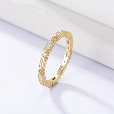 China Trendy Trendy KR1276 925 Sterling Silver Rings Luxury Cubic Zirconia Gold Plated Rings For Women for sale