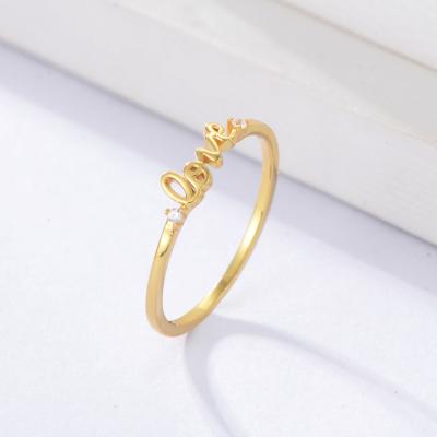 China KR1215 TRENDY 2022 Trendy 925 Sterling Silver Simple Rings Gold Plated Ring For Lover Valentine's Day, Mother's Day Gift for sale