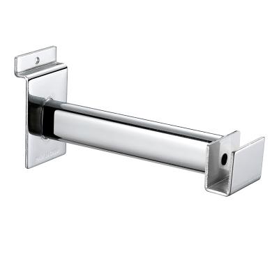 China Box support square& oval tube metal chrome slatwall display hanger for square pipe for sale