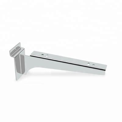 China Heavy Duty Metal Chrome Wall Mount Glass Shelf Brackets for sale