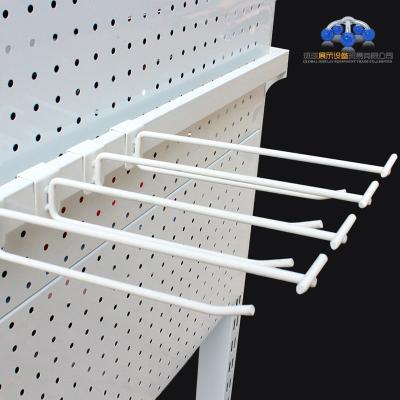 China For the supermarket& store& store display hook for hanging rectangle tube metal display hook white for sale