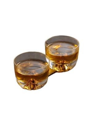 China Minimalist premium glass cup crystal glass Japanese gold discovery edge small gold witness teacup ZANGSHAN cup for sale