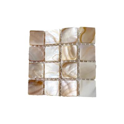 China Shell Sublimation Different Sizes Square Natural Sustainable Modern Home Beer Decorative Coasters Shell Square Coaster for sale