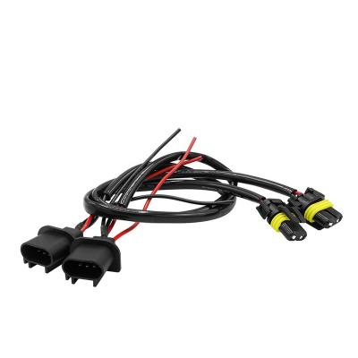 China H13 Power Cable Cord Connector Plug Socket HID Car Headlight Fog Lamp Extension Cables Extension Wiring H13 Light Accessory Wire for sale