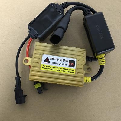 China America car xenon ballast w9 canbus 9-16v 55W canbus ballast 9-16v 55W auto hid super decoding rate 99% for sale