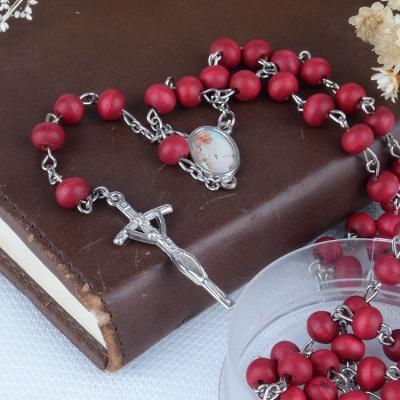 China Wood Passed CPSIA Test Handmade Religious Rosary for sale