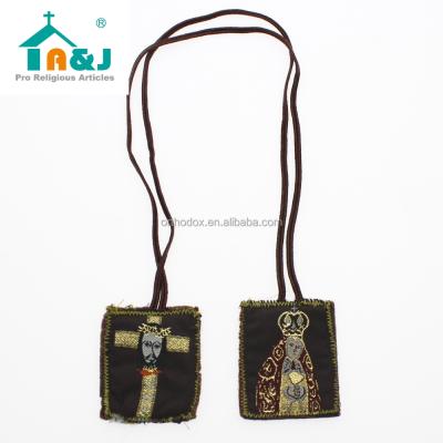 China Jesus fabric with scapulars jewelry cross necklace for sale