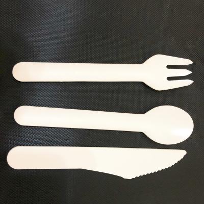 China 160mm Wooden Cutlery Paper Wrap 50 Forks 50 Traditional Knives 50 Spoons 50 for sale