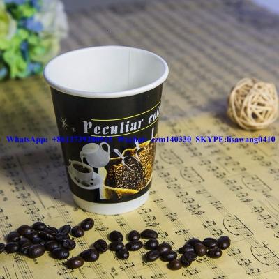 China Anhui Disposable Free Samples Price Paper Double Bottom Wall Cup for sale