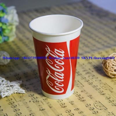 China Environmental Friendly Free Samples Wholesale Pepsi Cold Drink Paper Cup for sale