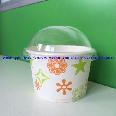 China Anhui Disposable Free Samples Bottom Price Paper Ice Cream Cups With Lids for sale