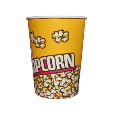 China Disposable Disposable Custom Printed Paper Popcorn Pail Bowl Cup for sale