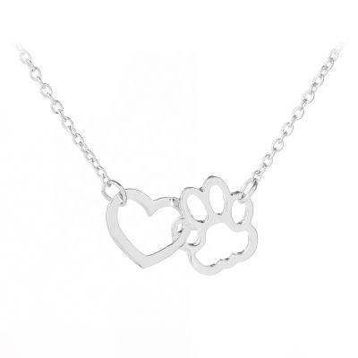 China Fashion Necklace Jewelry Women Dog Paw Necklaces Pendant 2019 New Arrivals Animal Jewelry for sale