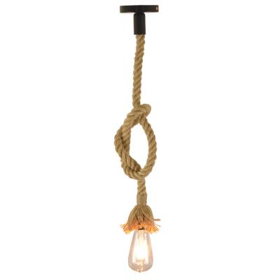 China Rustic Handmade Vintage Hemp Rope Chandelier /rope Pendant Lamp Lighting Rope for sale