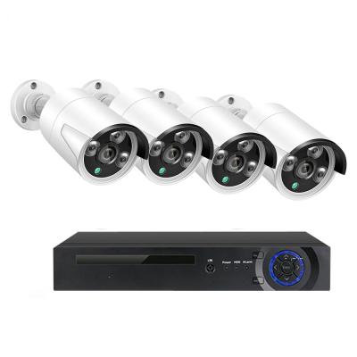 China Siren 4ch 8ch Siren 4ch 8ch Built-in Channel H.265 POE NVR Kits HD 1080P CCTV IP Cameras System Outdoor Waterproof Home Security Video PoE Camera System for sale