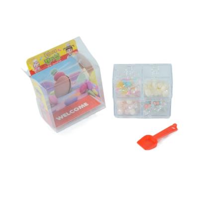 China Normal Factory OEM Custom Kids Pretend Play 4 IN 1 Candy Box Funny Candy Colorful DIY Candies In Plastic Box for sale