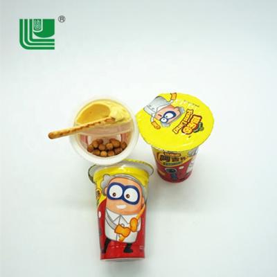 China Cartoon Toys Finger Shape Banana Jam Flavor Cookie Sticks Cup for sale