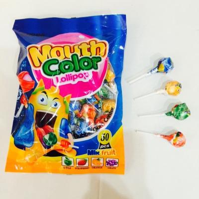 China 12g Natural Bag Mixed Fruit Hard Candy Lollipop for sale