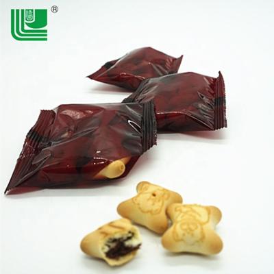 China Natural Semi-hard Biscuits Breakfast Snacks Chocolate Filled Bear Shape Biscuits for sale