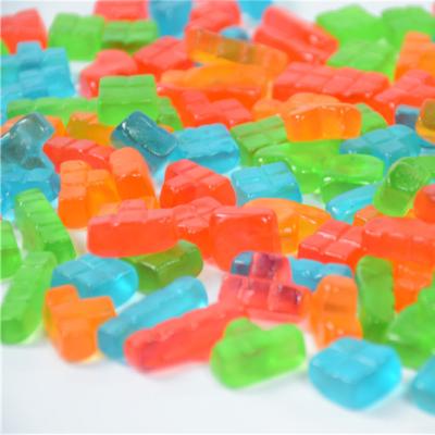 China Natural Hot Sale Block Shaped Gummies Loose Fruit Juice Gummy Candy Vitamin C and E Assorted Fruity Flavors Gummie Chinese Loose Candy for sale