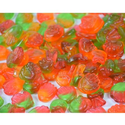 China Hot Sale Natural Finger Pose Gummies Juice Mix Gummy Candy Healthy Fruit Snacks Vitamin C Sweet Sour Bulk Fruit Flavor Gummy Candy for sale