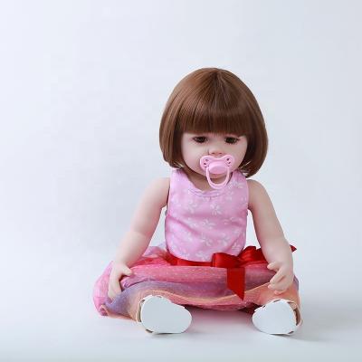 China Soft Toy High Quality Kids Toy Best Gift Customized Realistic Full Body Silicone Reborn Babies With Short Hair for sale