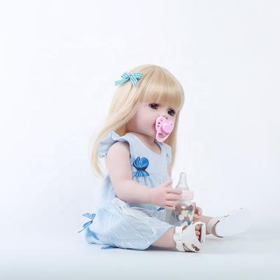 China Cartoon Toy RB01K Fashion Cute Long Straight Hair Soft Silicone Vinyl Lovely Realistic Newborn Baby Reborn - Doll Toys for sale