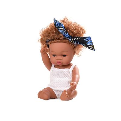 China American Changeable Dress 12Inch Girl Vinyl Dress African Reborn Black Girl Doll Fashion Doll Silicone Reborn Baby Gift for sale