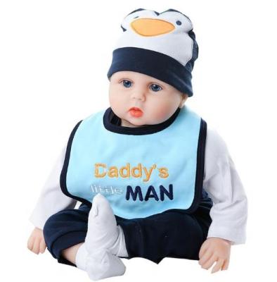 China Handmade Cute Lifelike Baby Boy Dolls 22Inch Baby Dolls Cartoon Toy Customized Cotton Body Reborn Realistic Toys For Children for sale