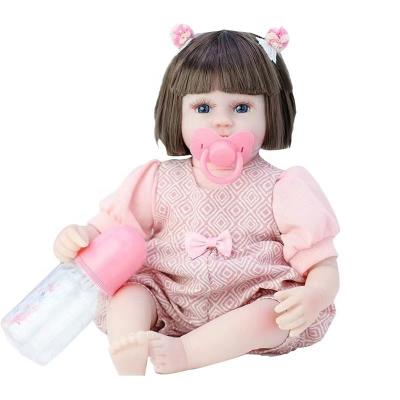 China Cartoon Toy 42cm Baby Toddler Doll Reborn Girl For Girl Lifelike Real Touch Dolls Kids Friend Newborn Birthday Gift for sale