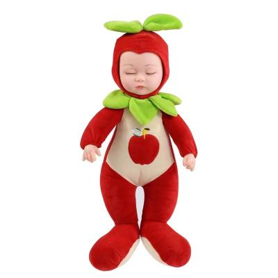 China Wholesale Soft Popular Hot Selling Soft Different Fruit Clothes Educational Plush Toys Baby Dolls For Children for sale