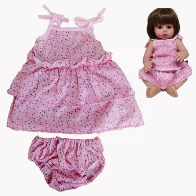 China Cartoon Toy Wholesale Doll Clothes High Quality Dismissal Letter Dress Multilayer Doll Dress With Pink Underwear for sale