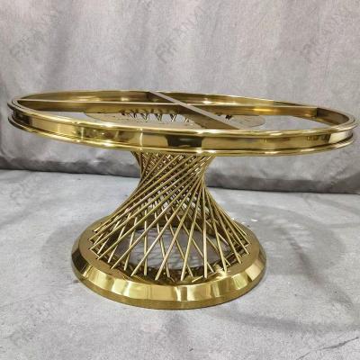 China Modern Stainless Steel Base Furniture Smart Living Room Marble Top Coffee Table Set Round Marble Coffee Table Coffee Tables for sale