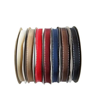 China 1cm wholesale viable 3/8 inch polyester saddle stitch grosgrain ribbon for sale