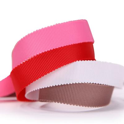 China 100% Polyester 16mm solid color rayon petersham grosgrain ribon hat ribbon viable for sale