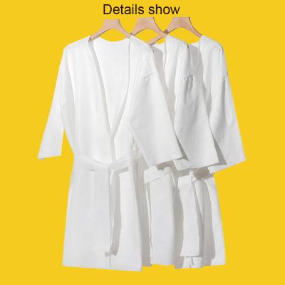 China Customized Disposable Non-woven Beauty Bathrobe Salon Cheap Disposable Hotel Nonwoven Bathrobe for sale