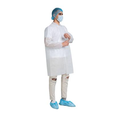 China Wholesale Professional Eco-friendly Disposable For Adults White Lab Coat Labcoats Lab Coats for sale