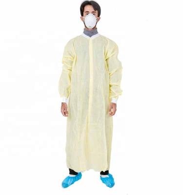 China Nonwoven Eco - Friendly Polypropylene With Kimono Style Disposable Lab Coats for sale