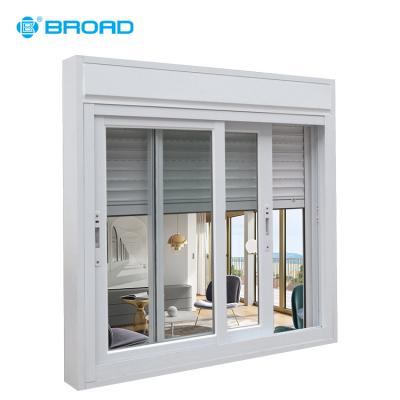 China Sliding Office Commercial Glass Profile Auto Aluminum Sliding Shutter Window for sale