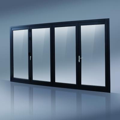 China 90 Series Glass Door Frame Folding Door Aluminum Folding Indian Main Door Designs for sale