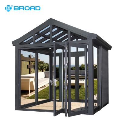 China Sliding portable sunroom balcony roof glass design for sale for home for sale