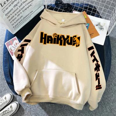 China Fashion Haikyuu Manga Prints Hoody Hip Hop Fleece Sweatshirts Crewneck Pullovers Men Hoodies Anti-wrinkle Japan Anime Mens New Hoodies for sale