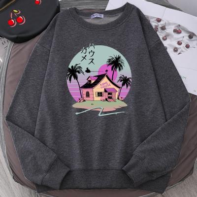 China Anti-Wrinkle Drop Shipping Oversized Crewneck Sweatshirt Men Hoodless Sweater Casual Pull Over Fleece Unisex Sweatshirts for sale